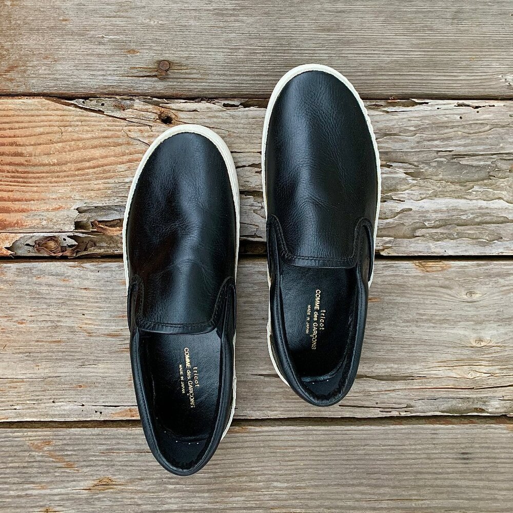 Comme des Garcons Tricot Japan made premium leather sneakers